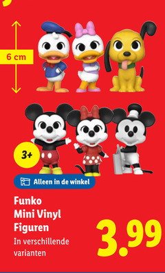  6 cm 3 mini vinyl figuren 3.99 