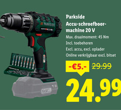 klik op dit plaatje voor een vergroting en voor vergelijkbare aanbiedingen gerelateerd aan
20 45 parkside accu machine draaimoment toebehoren oplader online bitset 5. 20 45 parkside accu machine draaimoment toebehoren oplader online bitset 5.