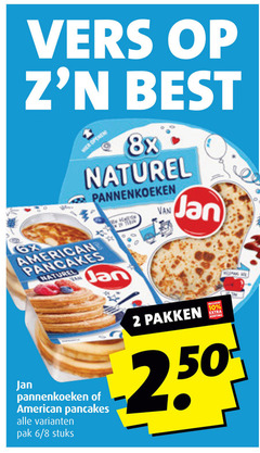  2 10 vers best 8x naturel pannenkoeken jan american pancakes nature pak 6 8 stuks pakken 50 