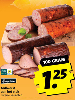  100 beter leven bijzonder grillworst stuk 
