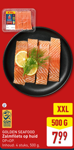  4 500 xxl zalmfilet noorwegen certified farming golden seafood zalmfilets huid inhoud stuks 