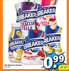  melkunie new cheese cake breaker drinkyoghurt mango banana stuk originals strawberry yoghurt ananas 