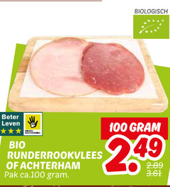  100 biologisch beter leven bio runderrookvlees achterham pak 