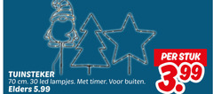  30 tuinsteker cm led lampjes timer buiten elders 5.99 stuk 3.99 