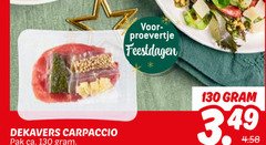  carpaccio dekavers pak ca. feestdagen 