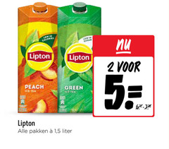  2 5 calories lipton peach ice tea green pakken 1 liter 