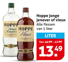  1 jenever hoppe jonge vieux flessen liter 