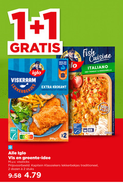  1 2 100 kapitein iglo lekkerbekje eiwitten airfryer krokant samengesteld stukjes vis fish cuisine italiano tomaat mozzarella nutri score x2 gecertificeerd duurzame visserij www.msc.org filet fa groente idee vissticks klassiekers lekkerbekjes traditioneel dozen stuks 