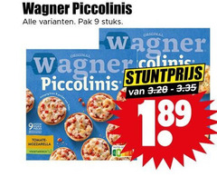  9 wagner piccolinis pak stuks original stack mozzarella 