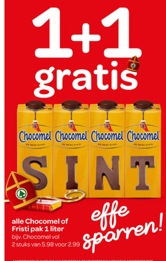  1 2 chocomel enige sint fristi pak liter stuks effe sparren 