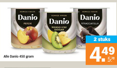  2 450 romige kwark danio perzik mango kiwi banaan stracciatella stuks 