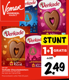  1 9 48 65 voordeel markt verkade karamel zeezout puur melk romige hart chocolade lekkers kind vergeten kin chocoladeletters soorten stuk 3.99 letter berg 