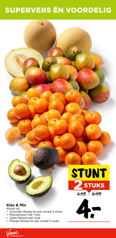  1 2 supervers mix avocado ready to schaal stuks mandarijnen kilo galia meloen stuk mango 