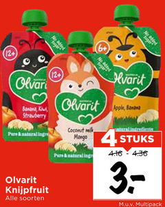 3 4 12 banana kiwi strawberry natural olvarit knijpfruit soorten apple coconut milk mango stuks multipack 
