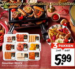  3 feestelijk gourmetten gourmet mix pakken 5.99 