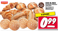  4 vers oven mix roomboter croissants petit pains wit meergranen tijgerbollen kaiserbroodjes stuks 