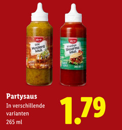  bille mosterd saus partysaus ml 