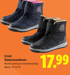  crivit damessnowboots warme voering waterbestendig maten 