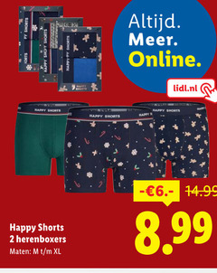  2 13 shorts happy online lidl.nl herenboxers maten xl 