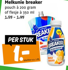  200 350 melkunie breaker pouch flesje ml stuk kilo liter v.a. new banana 