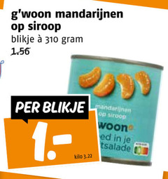  mandarijnen siroop blikje kilo 