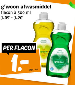  500 afwasmiddel flacon ml liter gwoon 