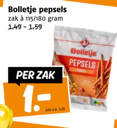  bolletje pepsels zak 180 kilo v.a. 