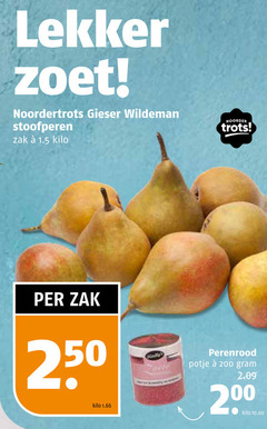  200 250 zoet noordertrots gieser wildeman stoofperen zak kilo noorder trots perenrood potje 