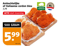  100 500 ambachtelijke italiaanse cordon bleu start maandag kilo duurzaam varkensvlees hollands nederlandse nl bodem 