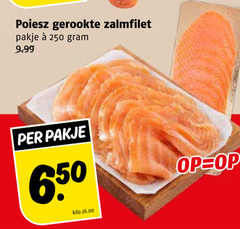  250 gerookte zalmfilet pakje kilo 