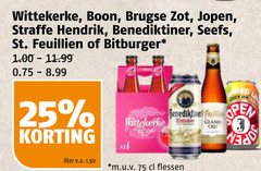  jopen seef straffe hendrik brugse zot kwaremont benediktiner speciaalbieren 3 25 wittekerke boon st. bitburger liter v.a. m.u.v flessen 