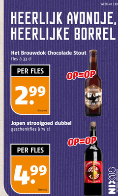  jopen speciaalbieren 33 48 week avondje borrel chocolade stout fles liter strooigoed dubbel geschenkfles 4 99 stroop nix18 roken drinken 