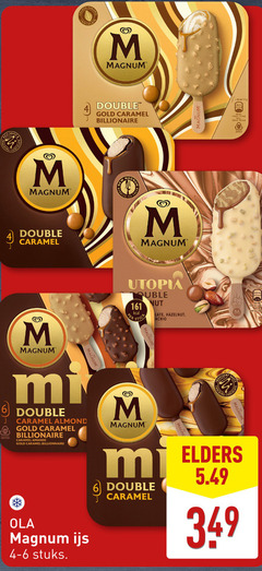  6 chocolade magnum double caramel gold billionaire almond ola ijs stuks utopia stick late hazelnut cracking chocolate elders 