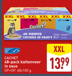  12 48 100 xxl 12x chicken gecertificeerd duurzame visserij www.msc.org nl menus chunks gravy beef salmon cachet added sugar without colourants and preservatives ge vitamins minerals pack kattenvoer saus 