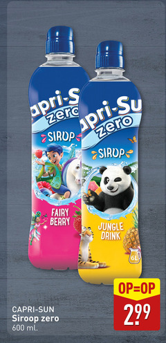  600 zero sirop capri sun siroop ml fairy berry jungle drink 