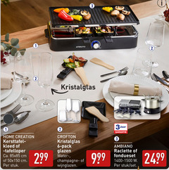  1 2 3 6 home creation kleed tafellopers ca. cm kristalglas stuk pack glazen water champagne wijnglazen jaar raclette fondueset 