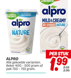  750 essential nutrients alpro feel nature nutrienten mild creamy sugars beker pak stuk 