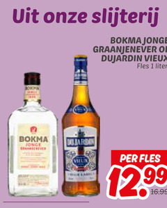  1 slijterij bokma jonge graanjenever dujardin vieux fles liter blue 12 99 