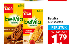  liga 6x belvita original 5x sandwich yoghurt aardbei soorten stuk chocolade 