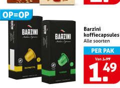  barzini koffiecups italian expresse ristretto compatible cups cup koffiecapsules soorten pak lungo 