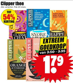  clipper thee 20 pak stuks natural fair classic orange turmeric organic infusion plastic free bags with ci chamomile lemon lavender ginger black pepper snore peace light happy extreem peach 