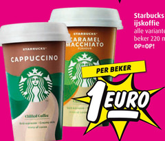  starbucks ijskoffie 1 cappuccino caramel macchiato flavour beker chilled coffee creamy 