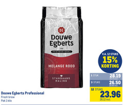  douwe egberts koffie 1 3 12 15 professional fresh brew pak kilo melange rood maling stuk v.a. stuks 