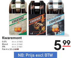  kwaremont speciaalbieren 4 33 adventure dirty blond 4x 0.0 pak 5.99 