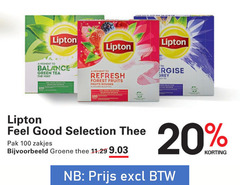  lipton thee 20 100 moment to balance green tea refresh forest fruits rouges flavoured black feel good selection pak zakjes groene grey 