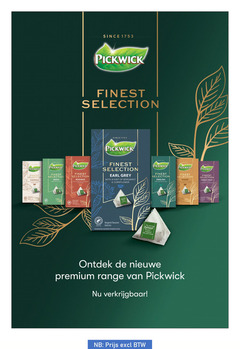  pickwick thee since finest selection camomile lemongras with hint le mint green sencha tea rooibos cinnamon orange earl grey bergamot cornflower english leaf black ginger turmeric lemongrass lemon forest fruit elderberry and caffeine flavoured bergamote nieuwe premium range to for fu 