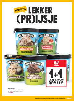 1 2 26 100 new ijsje cookie dough vanilla ice cream with chunks chocolate chip trade strawberry cheesecake strawberries swirl fudge brownie style golden white pieces ml bekers december jumbo 