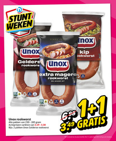  1 2 30 50 100 250 weken unox gelders rookworst bereid kwaliteitsvlees inox kip minder vet eiwitten beter leven ge recyclebaar plastic go pakken varieeren gelderse combinatie 