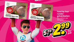  3 300 food gegaard by four company min tafel runder gehaktballen 300g sappige gegaarde jus pakken pak 
