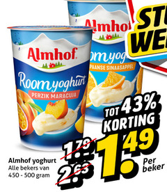  450 500 almhof room yoghurt perzik maracuja bekers spaanse sinaasappel beker 
